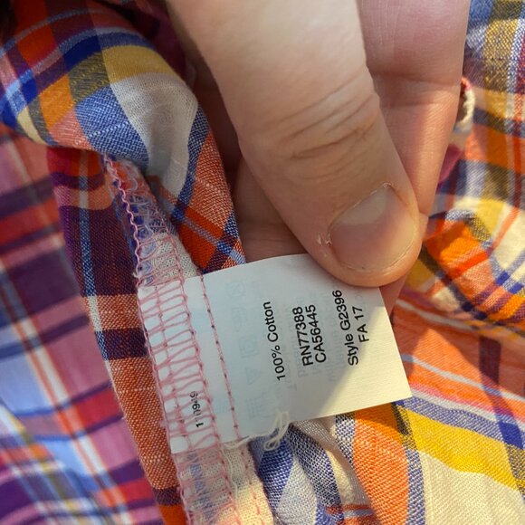 J.Crew Boy Fit Plaid Tunic Shirt – Size Small - Picture 4 of 4